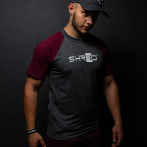 Shirts Men - Raglan - Maroon and Grey