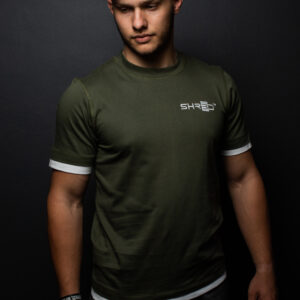 Shirts Men - Two Tone - Olive and White